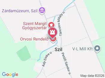 A második világháború áldozatainak emlékére Szil a térképen