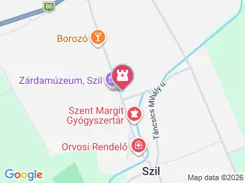 Szent István mellszobra Szil a térképen