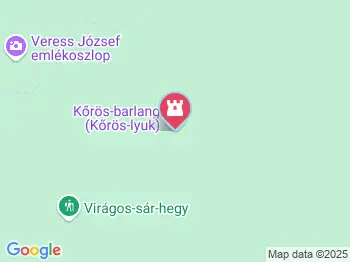 Kőrös-barlang Szilvásvárad a térképen