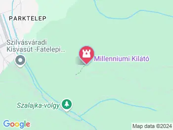 Millenniumi kilátó Szilvásvárad a térképen