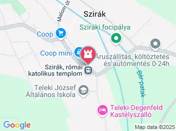 Szent Kristóf kápolna Szirák a térképen