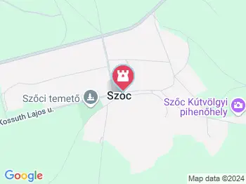 Dabosi templomrom Szőc a térképen