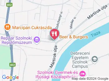 Beer & Burgers Restaurant Szolnok a térképen