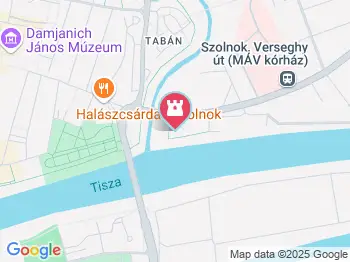 Damjanich-emlékmű Szolnok a térképen