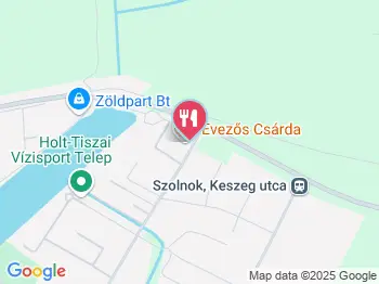 Evezős Csárda Szolnok a térképen