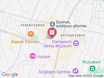 Gettó emlékkő Szolnok a térképen