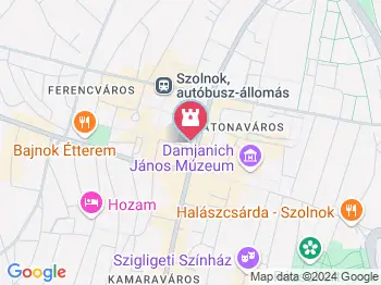 Grófo-Kozák László szobra Szolnok a térképen