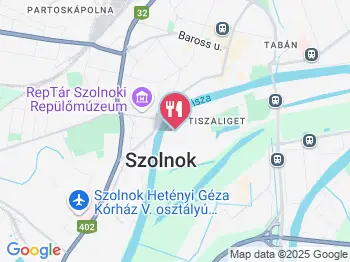 Liget Hotel étterme Szolnok a térképen