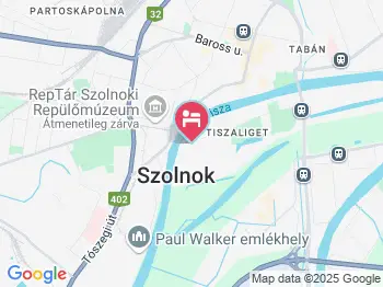 Liget Hotel Szolnok a térképen