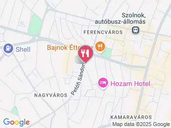 Papsajt Étterem & Kávéház Szolnok a térképen