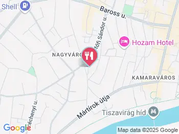 Róza Vendéglő Szolnok a térképen