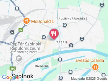 Sir Francis Drake Étterem Szolnok a térképen