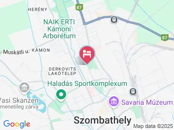 Arena Savaria Vendégszobák Szombathely a térképen