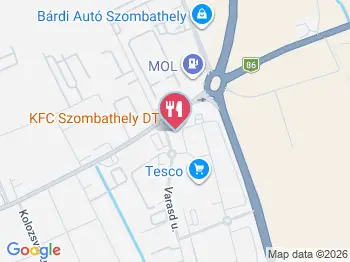 KFC Szombathely DT Szombathely a térképen