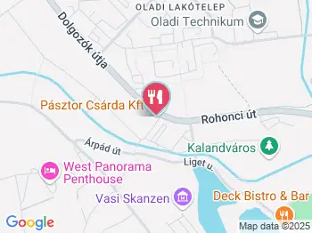 Pásztor Csárda Szombathely a térképen