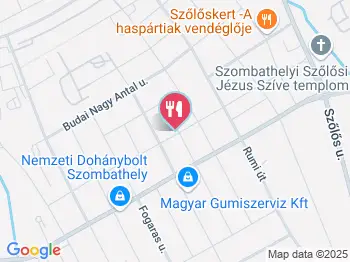 Rézágyú Vendéglő Szombathely a térképen