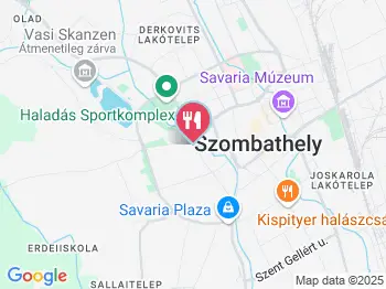 Savaria Egyetemi Központ Étterem Szombathely a térképen
