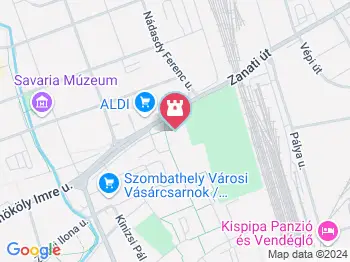 Szent Márton megkereszteli Édesanyját szobor Szombathely a térképen