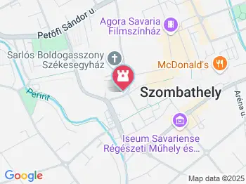 SZVV villamos Szombathely a térképen