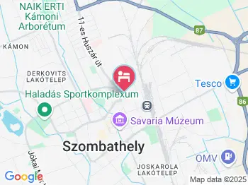 Villa Emília Szombathely a térképen