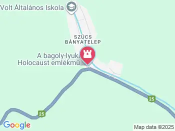 A bagoly-lyuki Holocaust emlékmű Szúcs a térképen