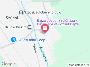 Bajza József Emlékszoba Szűcsi a térképen