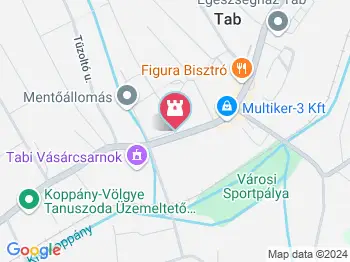 Szent István lovas szobra Tab a térképen