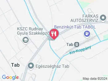 Tabi Pékség Tab a térképen