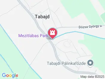 Mezítlábas Park Tabajd a térképen