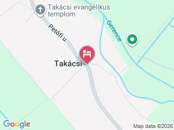 Hajnalvándor Vendégház Takácsi a térképen