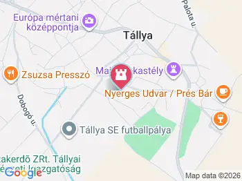 Evangélikus templom Tállya a térképen