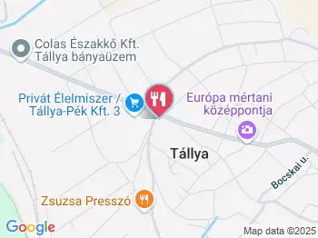 Próbakert Tállya a térképen