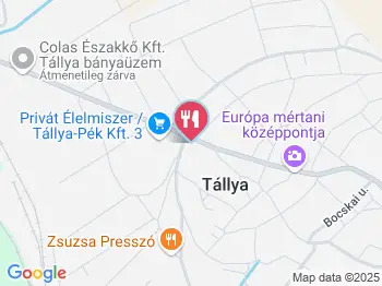 Vereskocsma Tállya a térképen