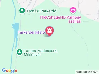 Parkerdei kilátó Tamási a térképen