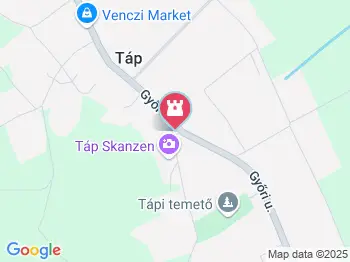 Hősi emlékmű Táp a térképen