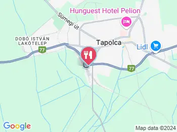 Lokomotiv étterem Tapolca a térképen