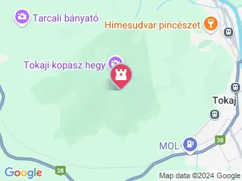 Tokaji-hegy Tarcal a térképen