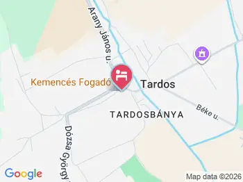 Kemencés Fogadó Tardos a térképen