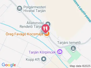 Öreg Favágó Kocsmája Tarján a térképen