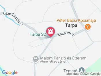 II. Rákóczi Ferenc Tarpa a térképen