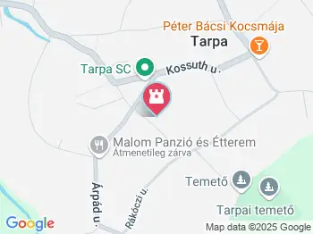 Tájház Tarpa a térképen