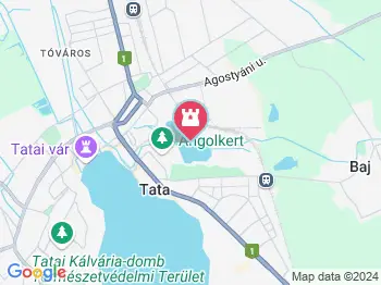 Cseke-tó Tata a térképen