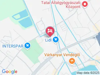 Fekete Macska Panzió Tata a térképen