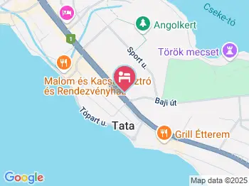 Hattyú Étterem Panzió Tata a térképen