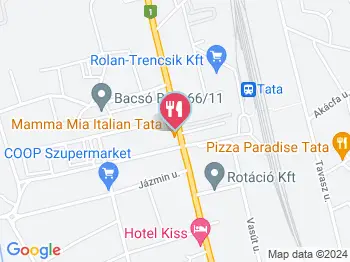 Mamma Mia Italian Restaurant Tata a térképen