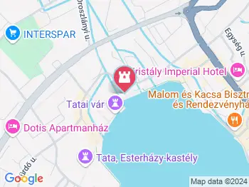 Öreg halász szobra Tata a térképen