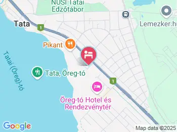 Öreg-tó Kemping Tata a térképen