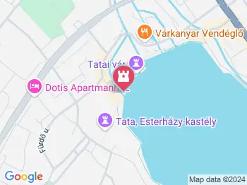 Öveges József mellszobra Tata a térképen