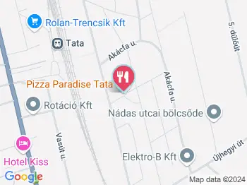 Pizza Paradise Tata a térképen