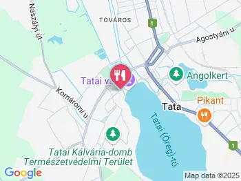 Platán Restaurant & Café Tata a térképen